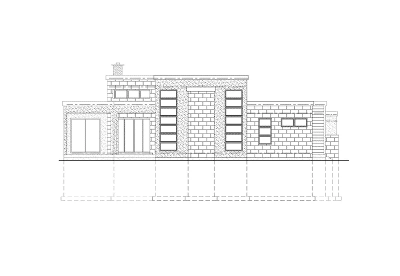Left Elevation - 148D-0012 - Shop House Plans and More