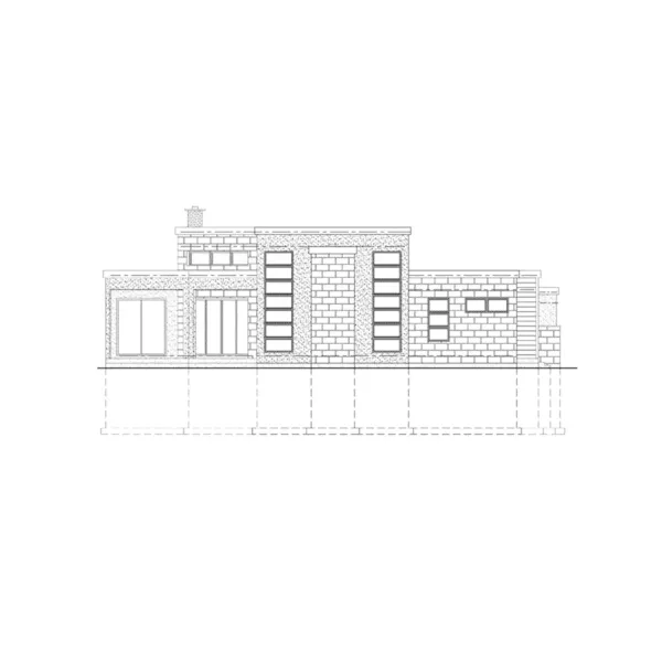 Left Elevation - Sweeney Modern Home 148D-0012 - Shop House Plans and More