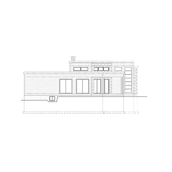 Rear Elevation - Sweeney Modern Home 148D-0012 - Shop House Plans and More