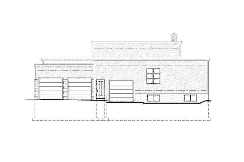 Right Elevation - 148D-0012 - Shop House Plans and More
