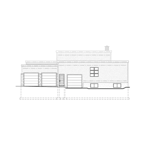 Right Elevation - Sweeney Modern Home 148D-0012 - Shop House Plans and More