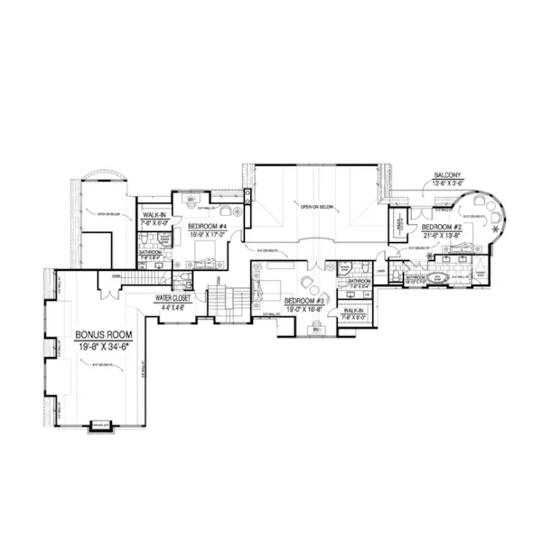 Waterfront House Plan Second Floor - Swansborough Luxury Home 148D-0013 - Shop House Plans and More