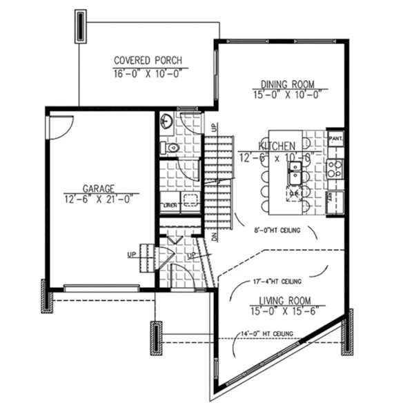 First Floor - Sylvan Modern Home 148D-0014 - Shop House Plans and More