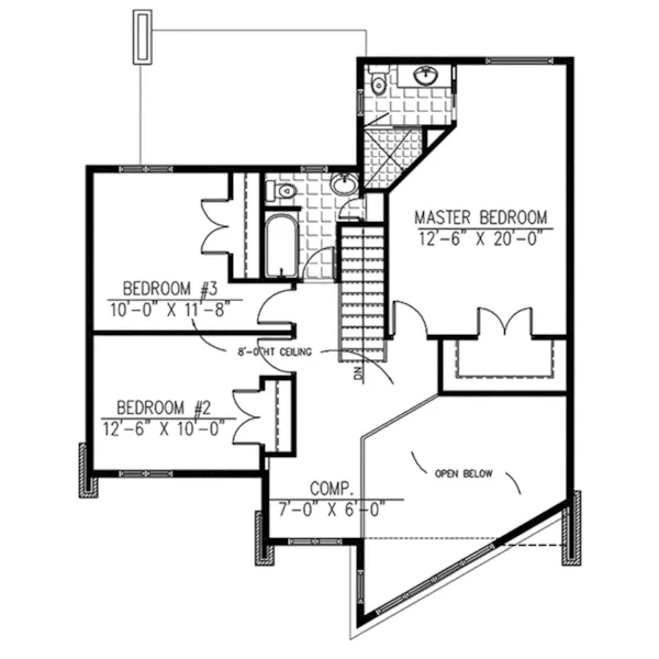 Second Floor - Sylvan Modern Home 148D-0014 - Shop House Plans and More