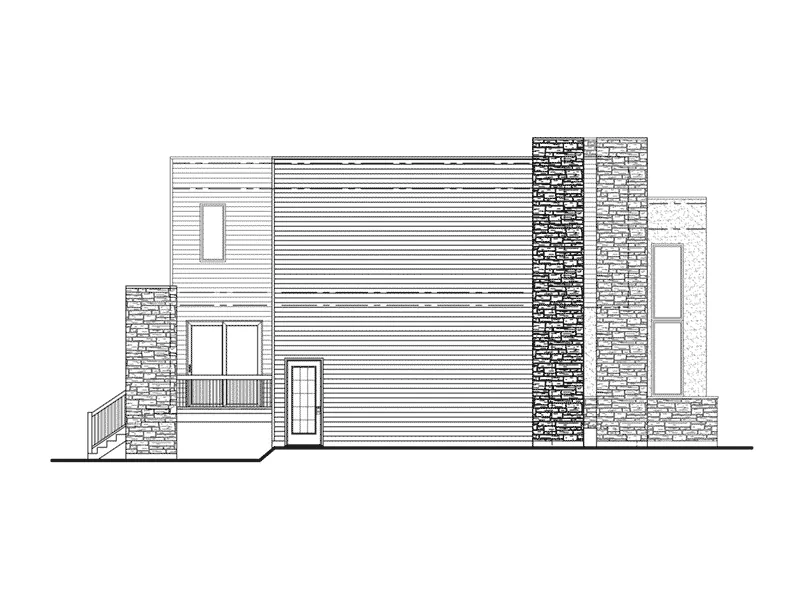 Left Elevation - 148D-0014 - Shop House Plans and More