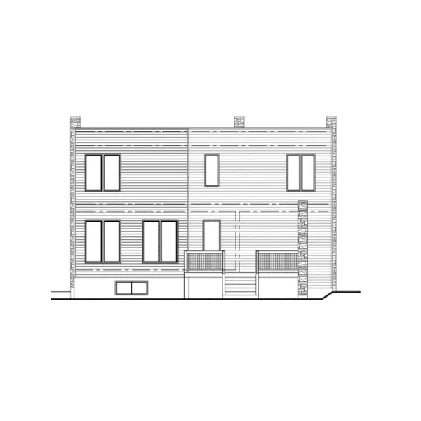 Rear Elevation - Sylvan Modern Home 148D-0014 - Shop House Plans and More