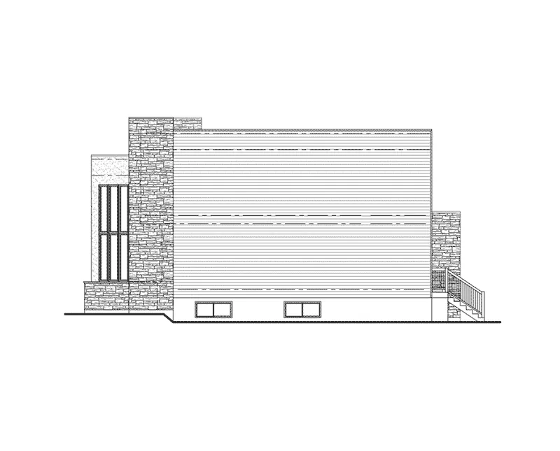 Right Elevation - 148D-0014 - Shop House Plans and More
