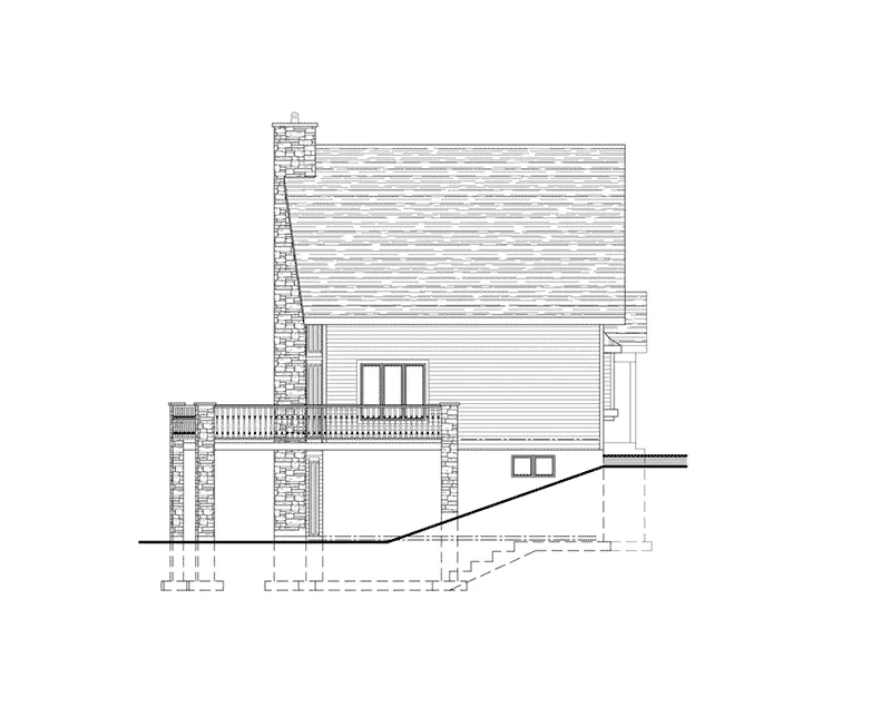 Vacation House Plan Left Elevation - 148D-0015 - Shop House Plans and More