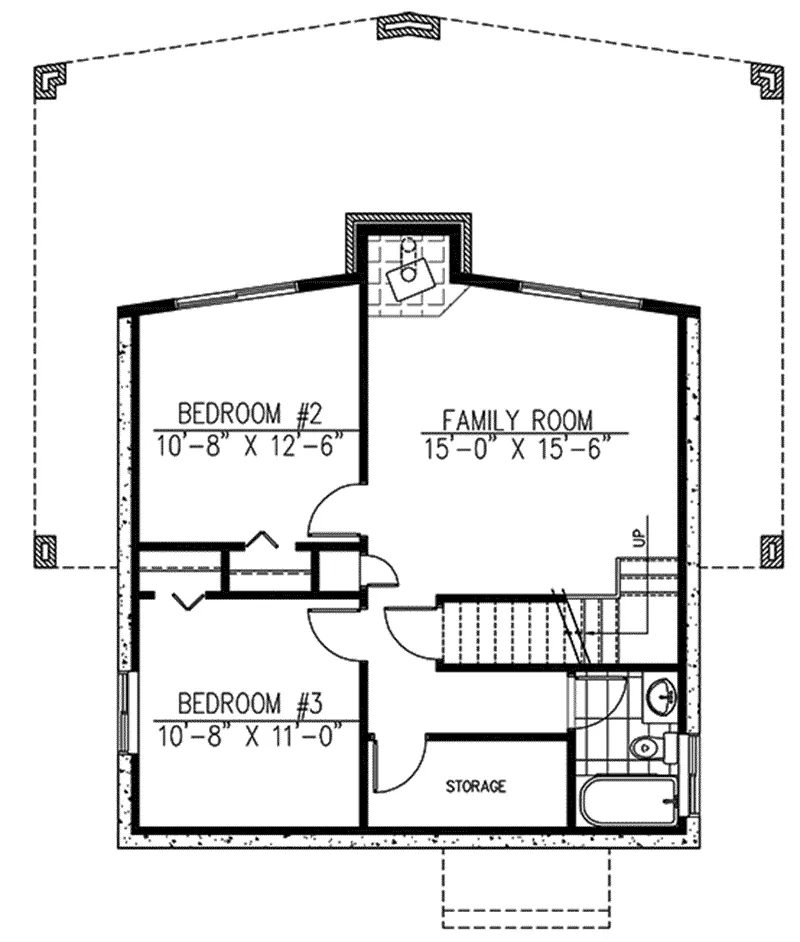 Vacation House Plan Lower Level Floor - 148D-0015 - Shop House Plans and More