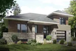 Contemporary House Plan Front of House 148D-0016