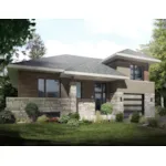 Modern House Plan Front of House 148D-0016