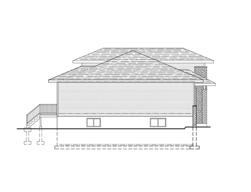 Modern House Plan Left Elevation - 148D-0016 - Shop House Plans and More