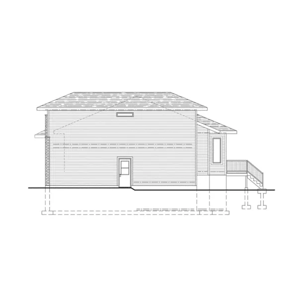 Contemporary House Plan Right Elevation - Vance Modern Home 148D-0016 - Shop House Plans and More