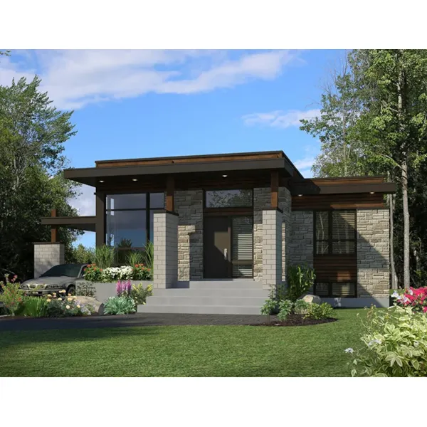 Bungalow House Plan Front of Home - Vantage Hill Modern Home 148D-0017 - Shop House Plans and More