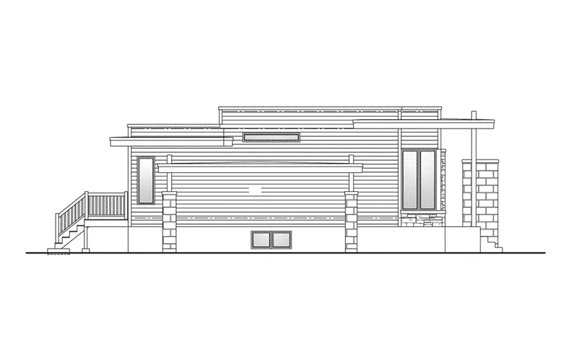Bungalow House Plan Left Elevation - 148D-0017 - Shop House Plans and More