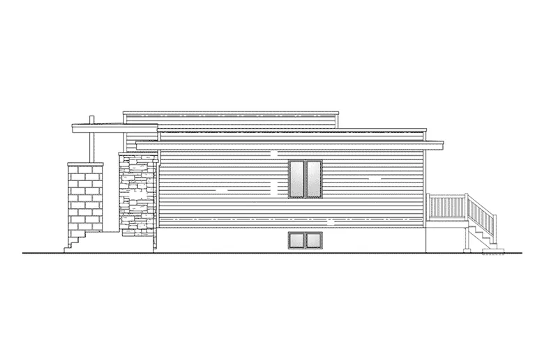 Bungalow House Plan Right Elevation - 148D-0017 - Shop House Plans and More