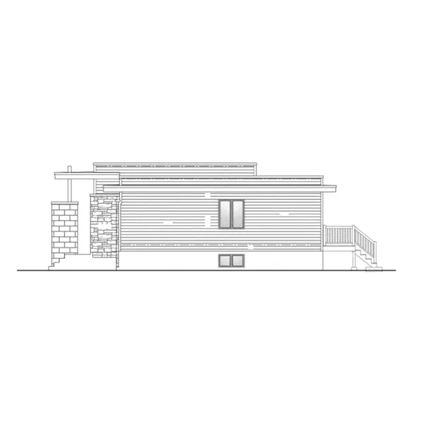 Bungalow House Plan Right Elevation - Vantage Hill Modern Home 148D-0017 - Shop House Plans and More