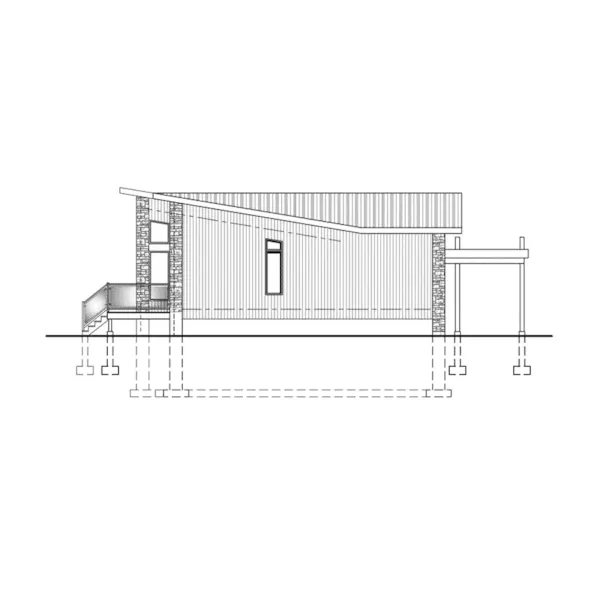 Modern House Plan Left Elevation - Oxbow Creek Modern Home 148D-0018 - Shop House Plans and More