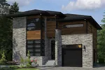 Modern House Plan Front of House 148D-0019