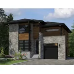 Contemporary House Plan Front of House 148D-0019