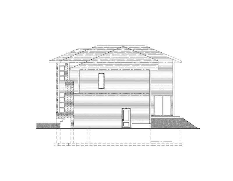 Modern House Plan Right Elevation - 148D-0019 - Shop House Plans and More