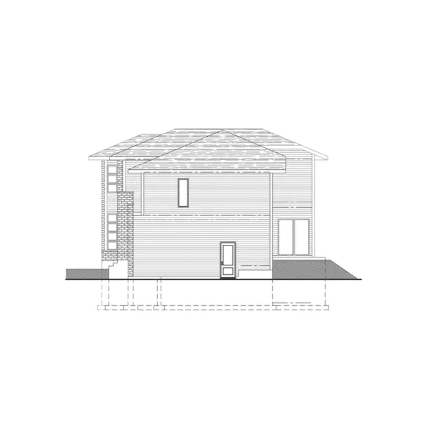 Contemporary House Plan Right Elevation - 148D-0019 - Shop House Plans and More