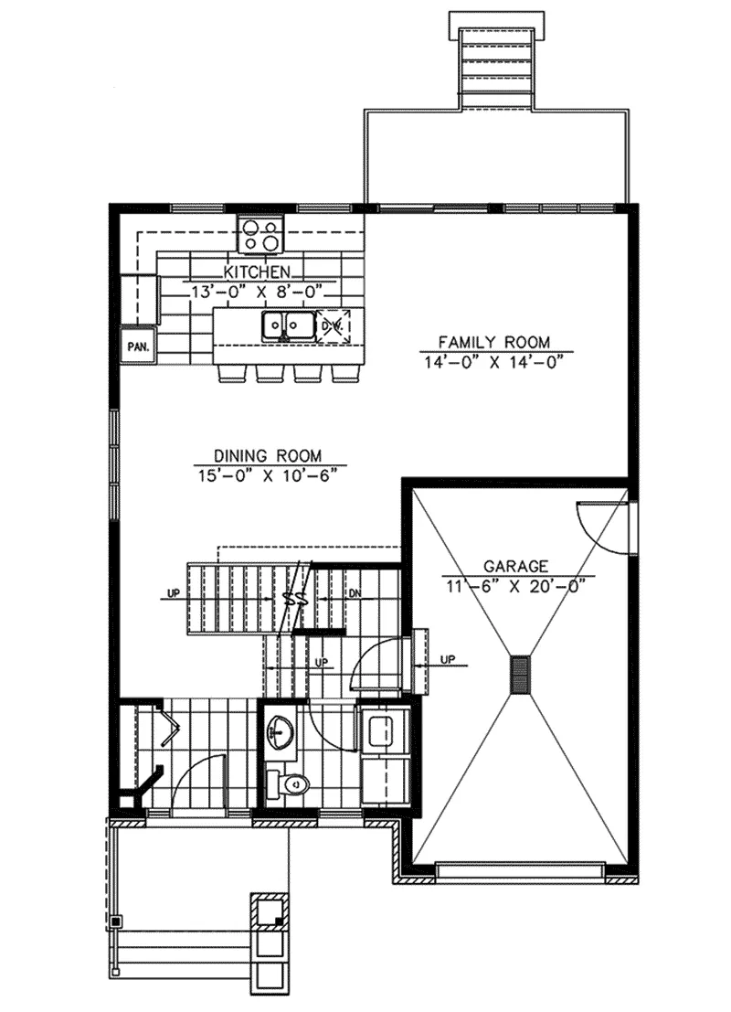Modern House Plan First Floor - 148D-0020 - Shop House Plans and More