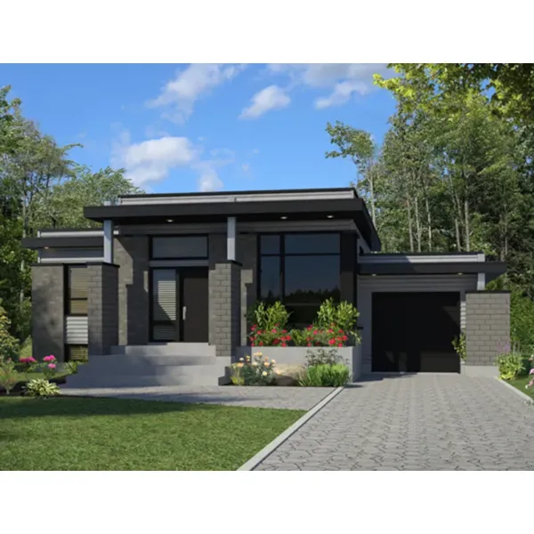 Front of Home - Mesa Falls Modern Home 148D-0021 - Shop House Plans and More