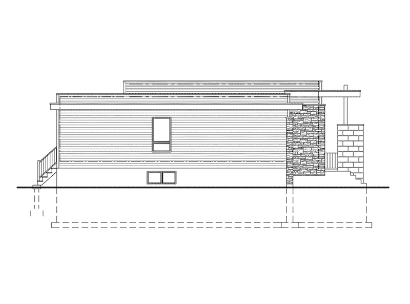 Left Elevation - 148D-0021 - Shop House Plans and More