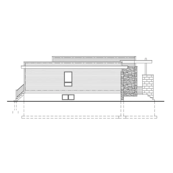 Left Elevation - Mesa Falls Modern Home 148D-0021 - Shop House Plans and More