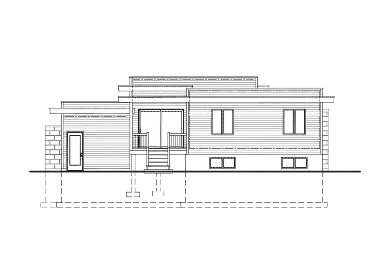 Rear Elevation - 148D-0021 - Shop House Plans and More