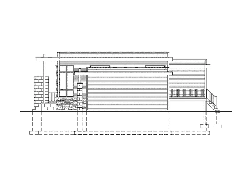 Right Elevation - 148D-0021 - Shop House Plans and More