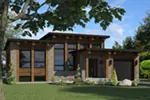 Contemporary House Plan Front of Home - Patti Peak Modern Home 148D-0022 - Shop House Plans and More