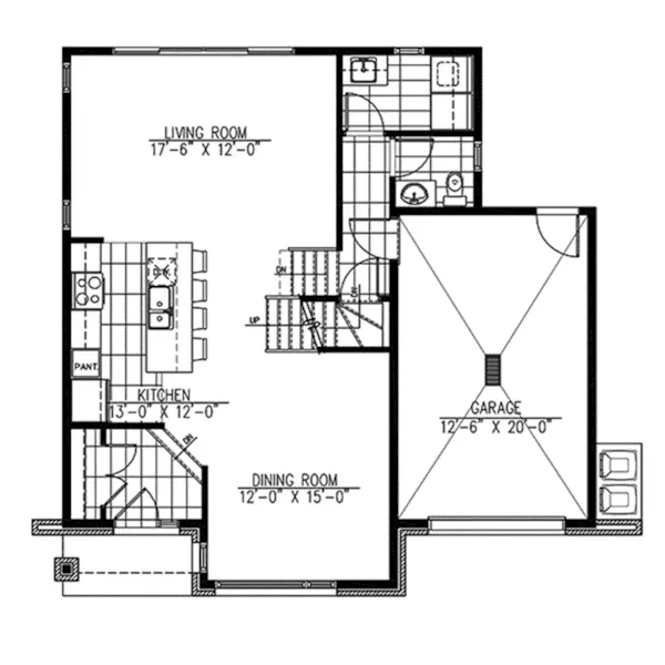 First Floor - Lavin Modern Home 148D-0023 - Shop House Plans and More