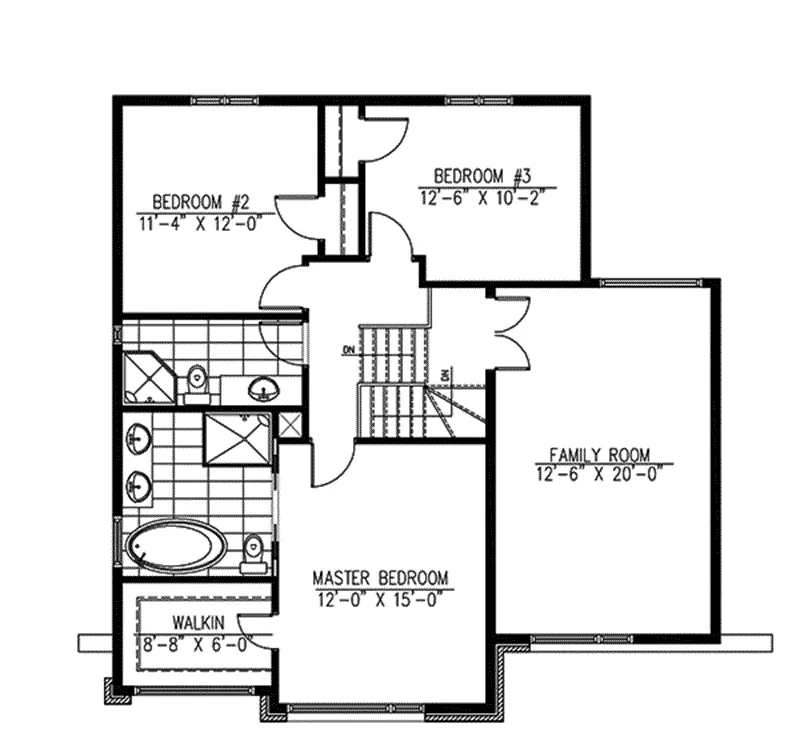 Second Floor - 148D-0023 - Shop House Plans and More