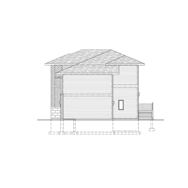 Rear Elevation - Lavin Modern Home 148D-0023 - Shop House Plans and More