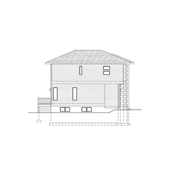 Right Elevation - Lavin Modern Home 148D-0023 - Shop House Plans and More