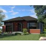 Contemporary House Plan Front of House 148D-0024