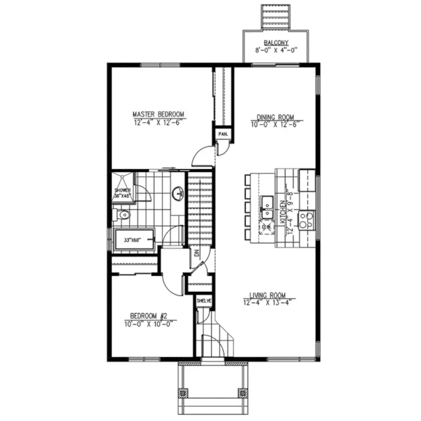 Contemporary House Plan First Floor - Galeno Modern Home 148D-0025 - Shop House Plans and More