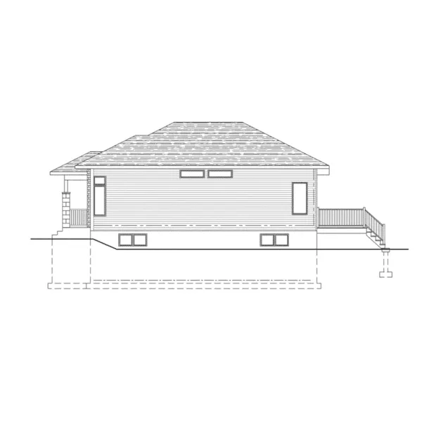 Contemporary House Plan Right Elevation - Galeno Modern Home 148D-0025 - Shop House Plans and More