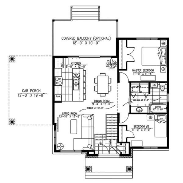 Cabin & Cottage House Plan First Floor - Whistler Circle Rustic Home 148D-0026 - Shop House Plans and More