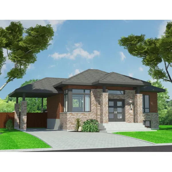 Cabin & Cottage House Plan Front of Home - Whistler Circle Rustic Home 148D-0026 - Shop House Plans and More