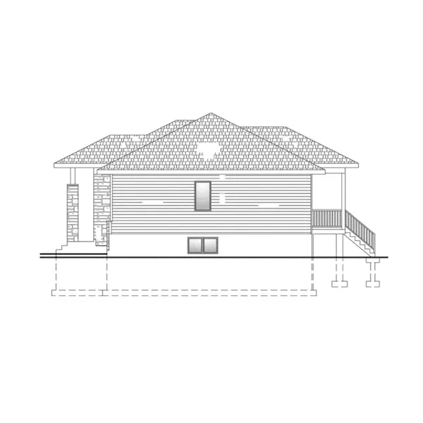 Cabin & Cottage House Plan Right Elevation - Whistler Circle Rustic Home 148D-0026 - Shop House Plans and More