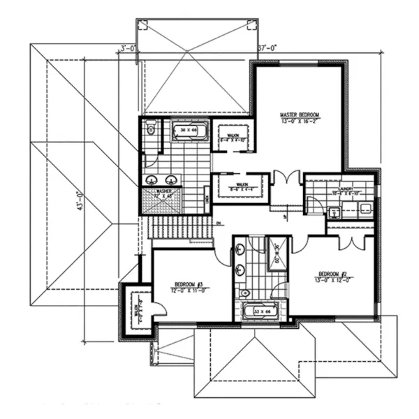 Modern House Plan Second Floor - Coronet Modern Home 148D-0027 - Shop House Plans and More