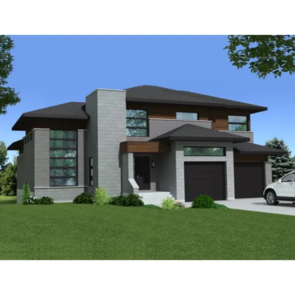 Modern House Plan Front of Home - Coronet Modern Home 148D-0027 - Shop House Plans and More