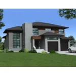 Modern House Plan Front of Home - Coronet Modern Home 148D-0027 - Shop House Plans and More