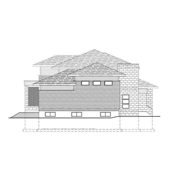 Modern House Plan Left Elevation - Coronet Modern Home 148D-0027 - Shop House Plans and More