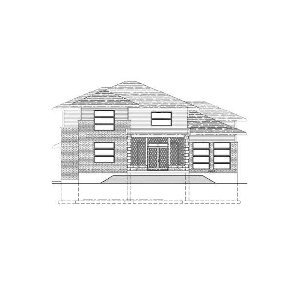 Modern House Plan Rear Elevation - Coronet Modern Home 148D-0027 - Shop House Plans and More