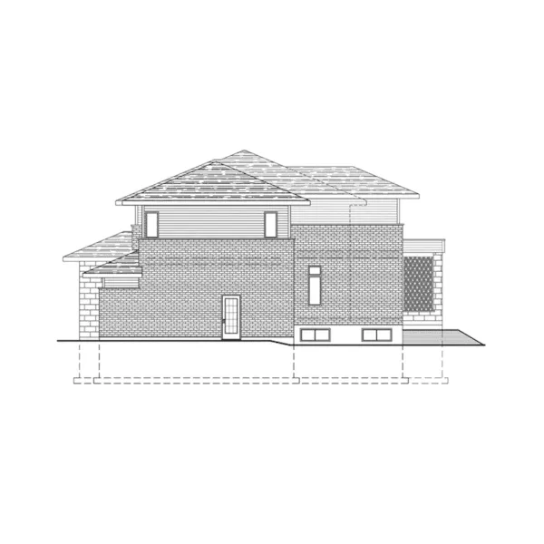 Modern House Plan Right Elevation - Coronet Modern Home 148D-0027 - Shop House Plans and More