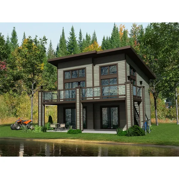 Cabin & Cottage House Plan Front of Home - Breakwater Cove Vacation Home 148D-0030 - Shop House Plans and More